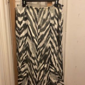 Maxi silk skirt